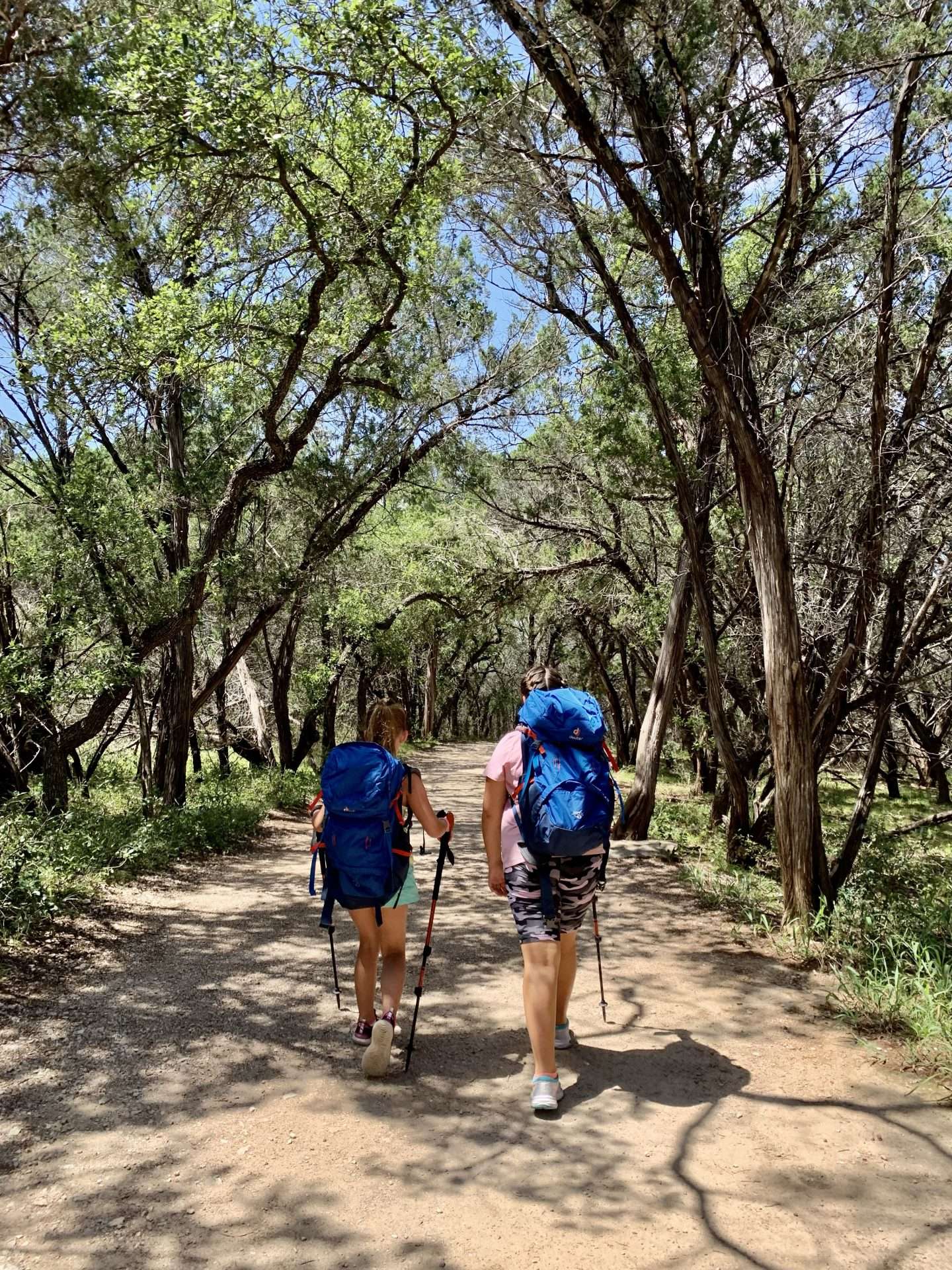 The beginning of our hike to Pedernales Falls.