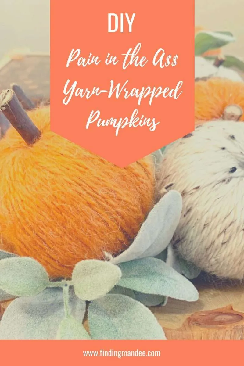 DIY Yarn-Wrapped Pumpkins: The Pain-in-the-A$$ Fall Project | Finding Mandee