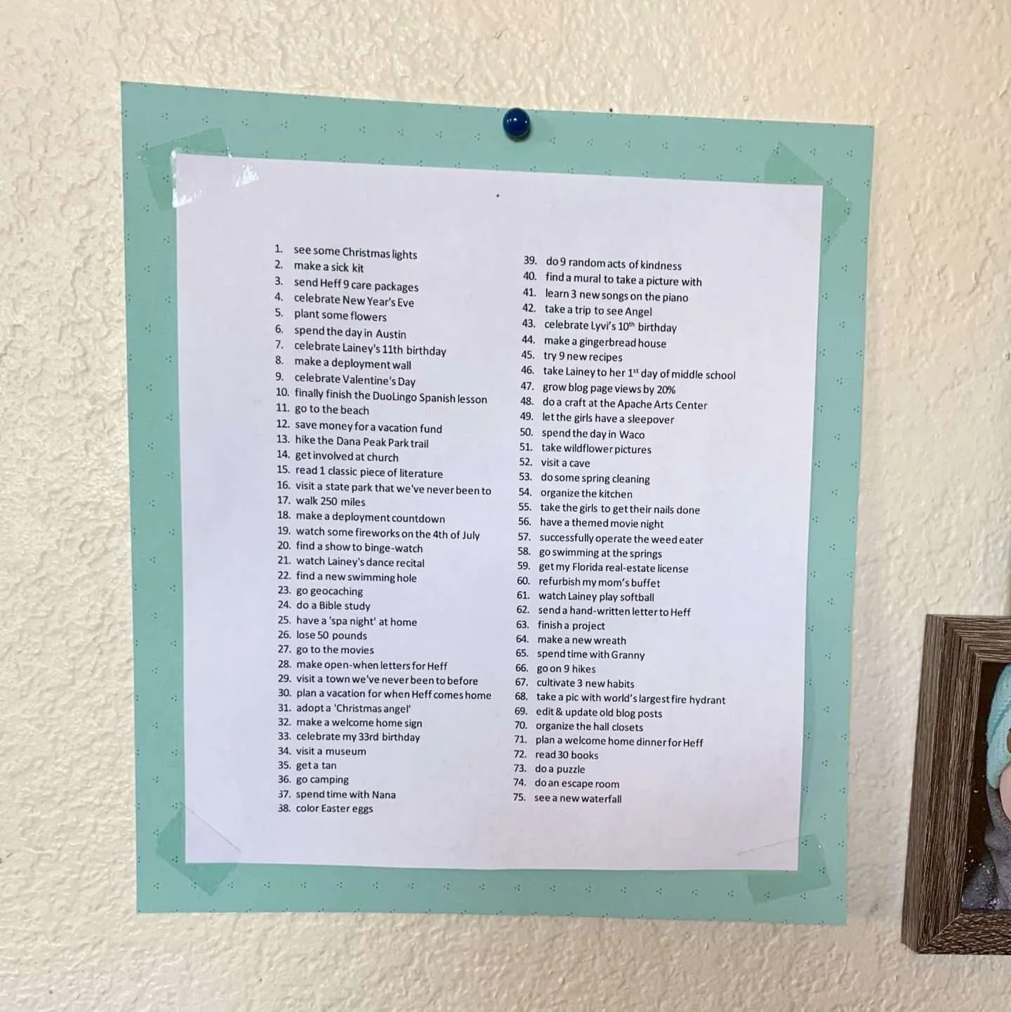 Don't forget to add your deployment bucket list to your deployment wall. 