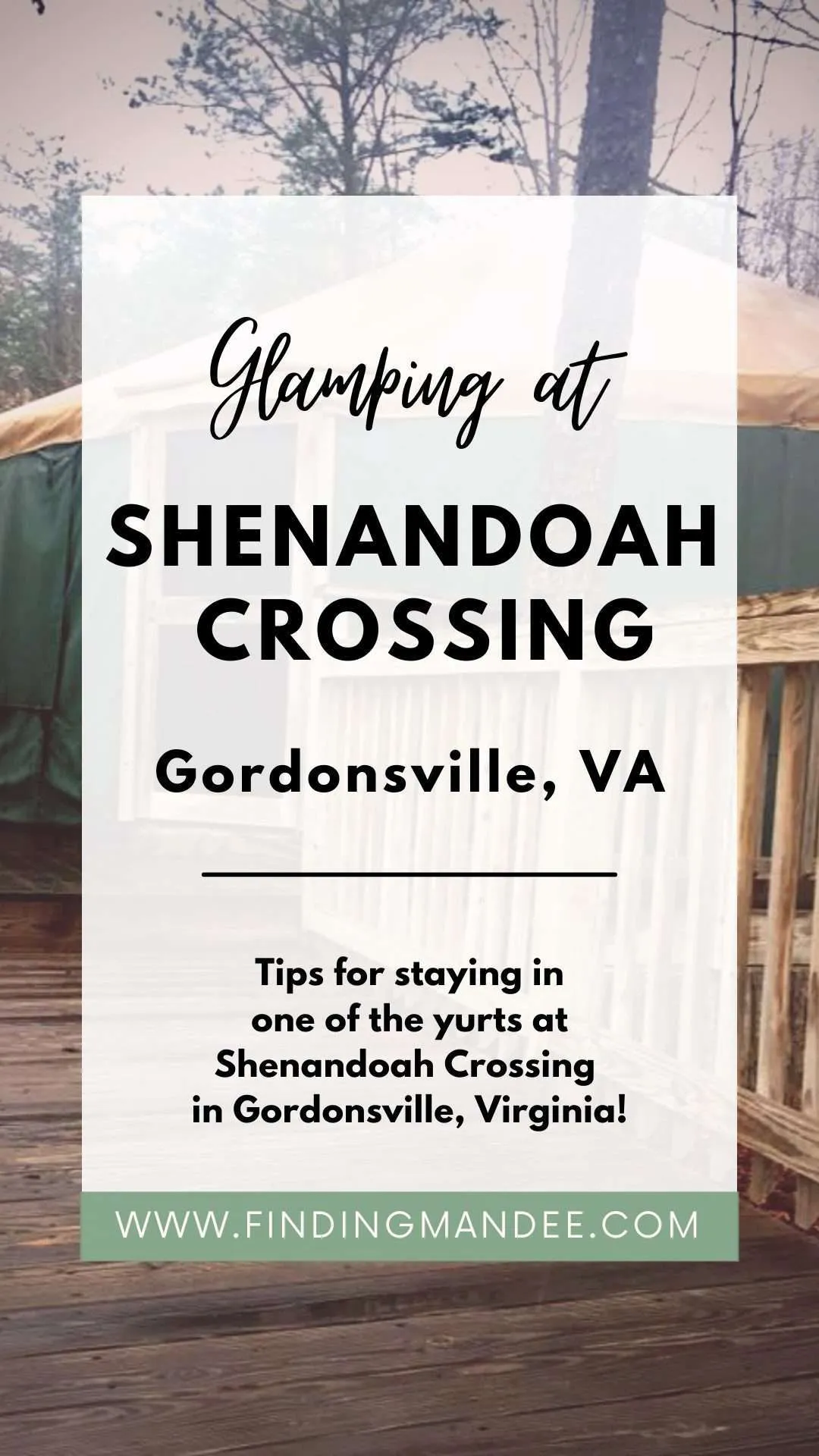 Glamping at Shenandoah Crossing in Gordonsville, VA: Tips for staying in one of the yurts. | Finding Mandee