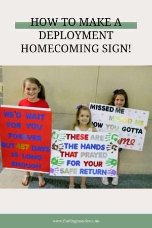 How to Make a Cute Deployment Homecoming Sign | Finding Mandee