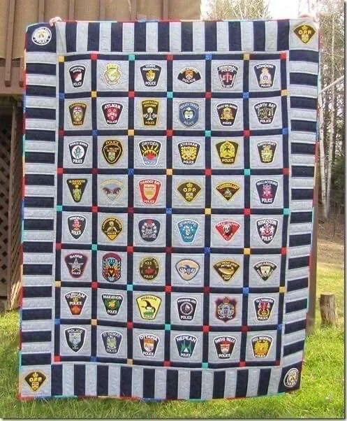 Showcase your military journey in your home with a quilt that shows off all of your cool patches.