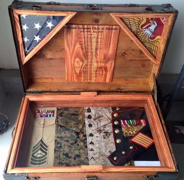 Showcase your military journey in your home with a shadow box.