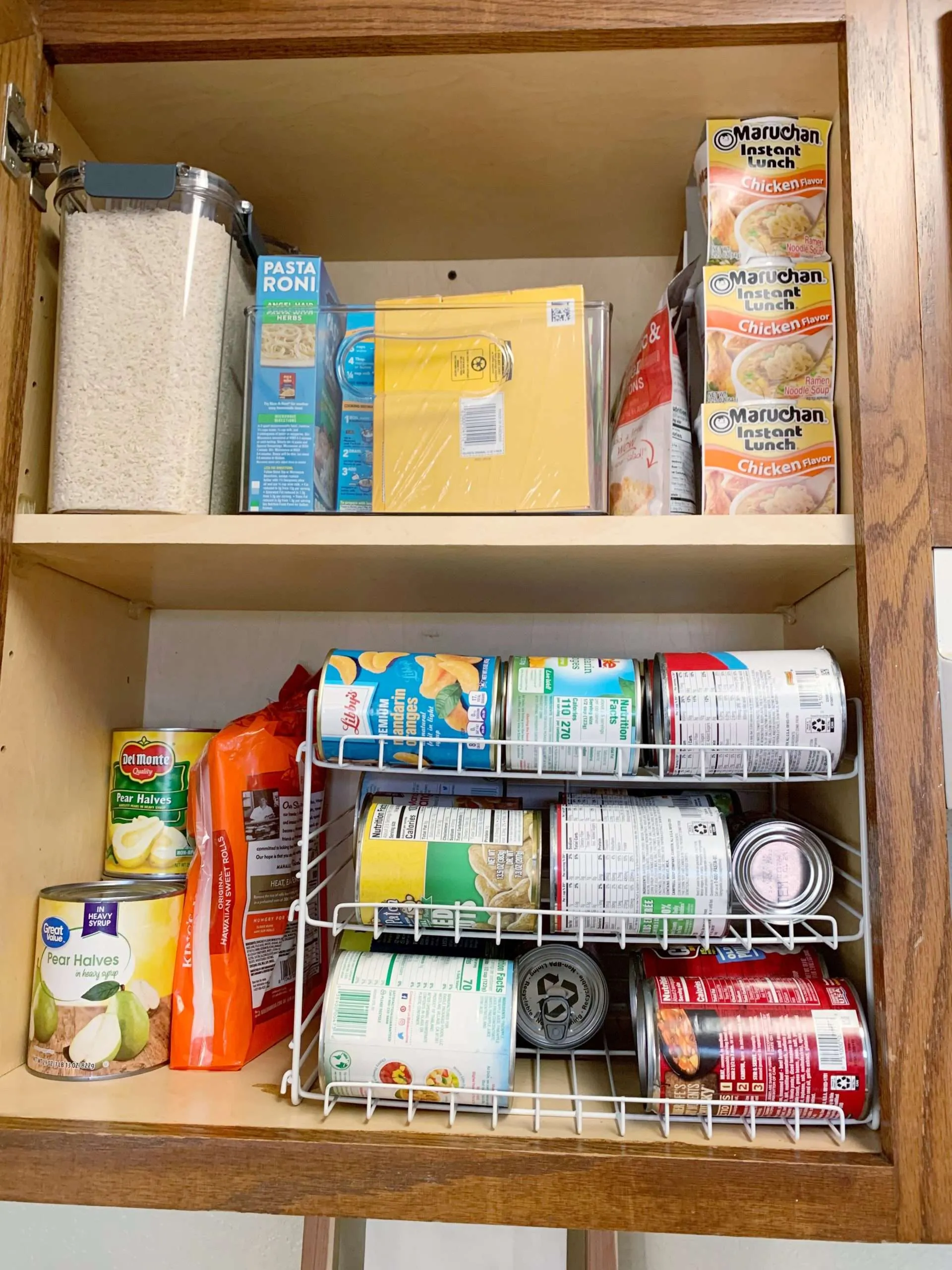 How to organize a small kitchen with no pantry.