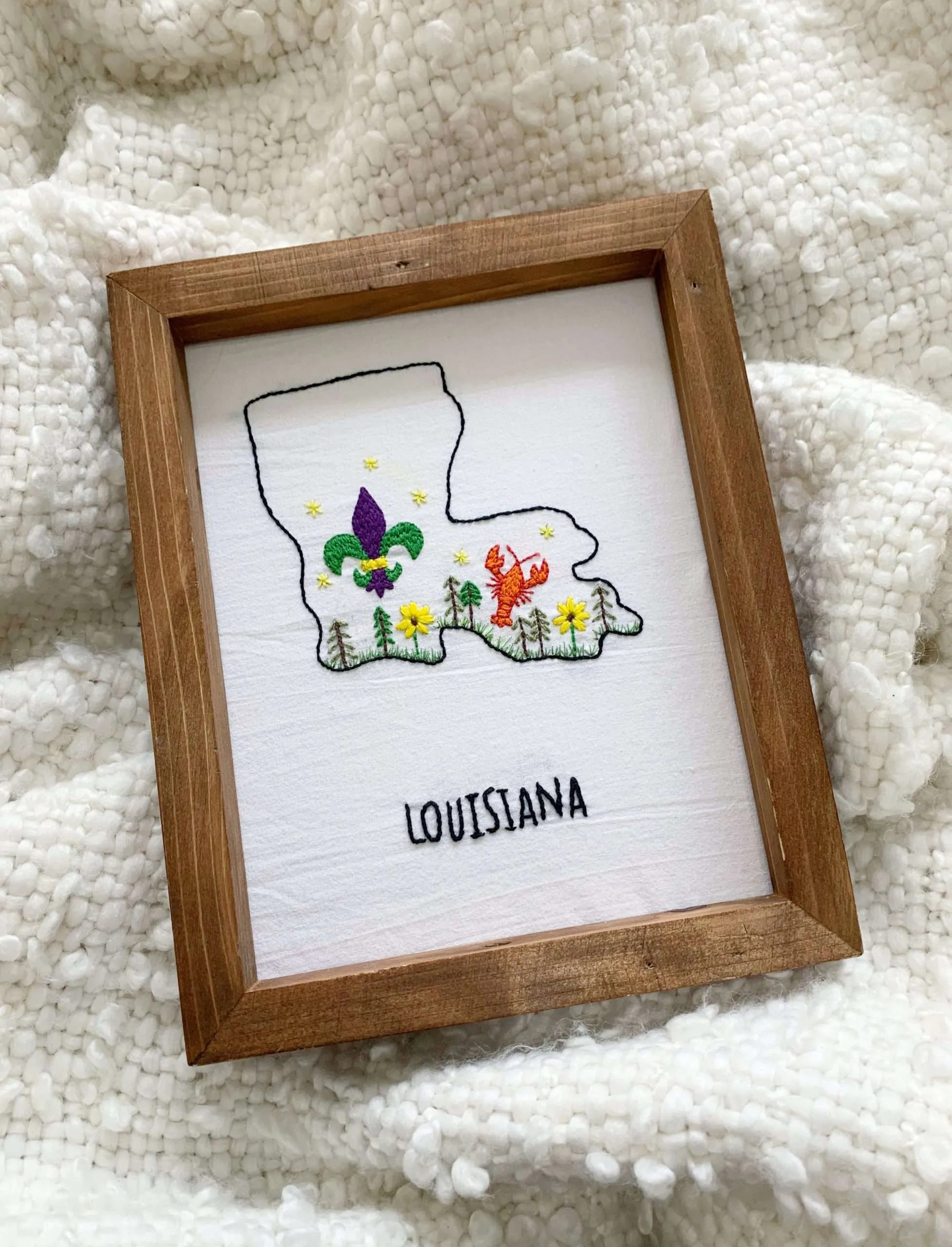 Embroidered States for military Families: Louisiana - Fort Polk