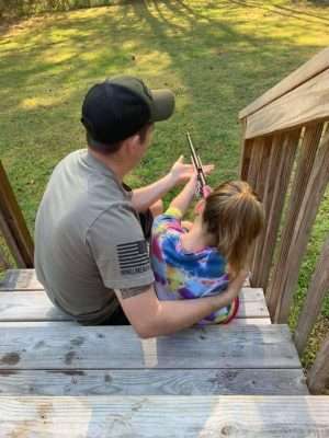 military kids learn how to shoot early in life