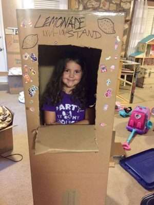 Military kids will find all kinds of uses for moving boxes.