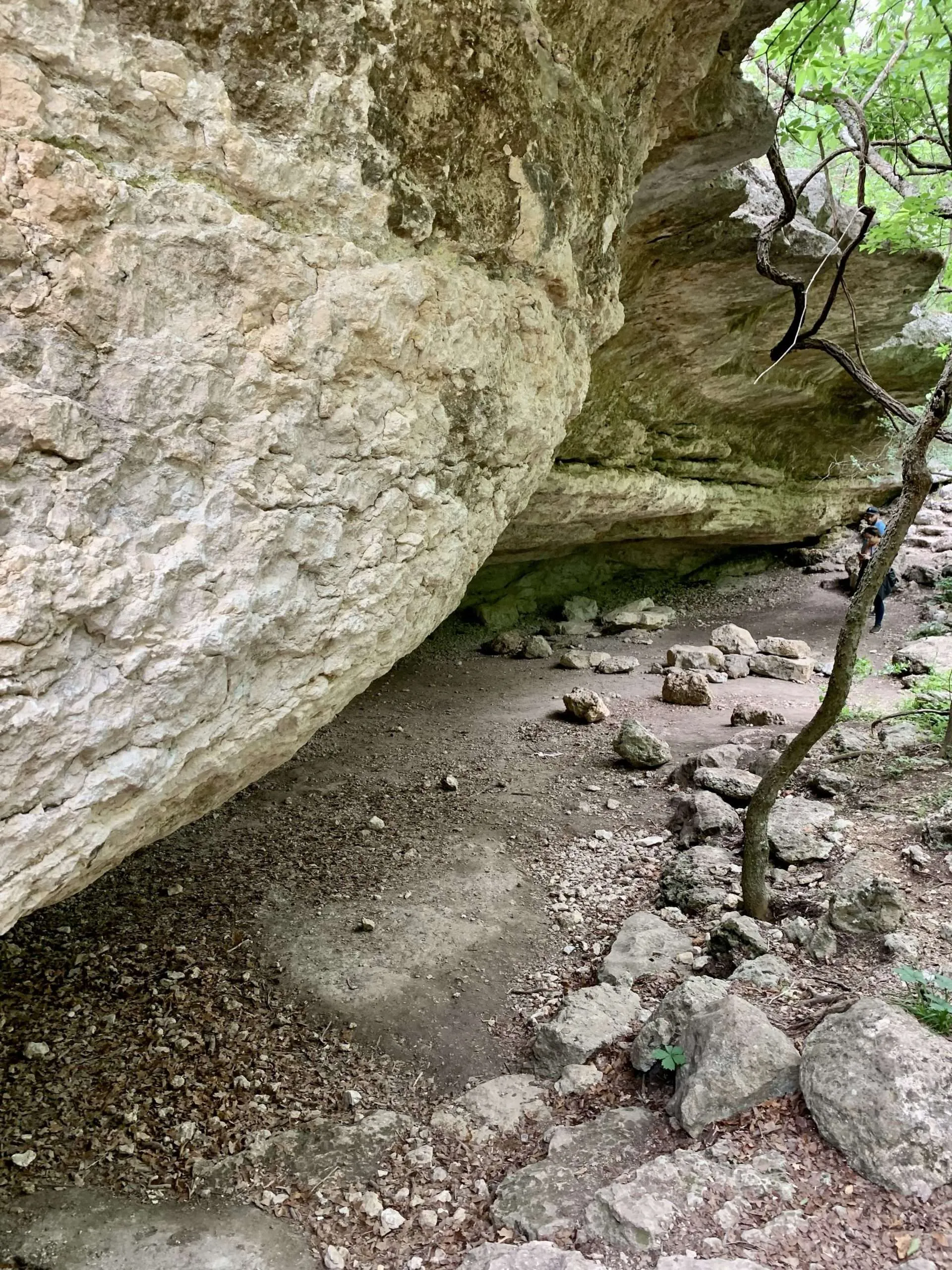 Tonkawa Cave at Mother Neff State Park.