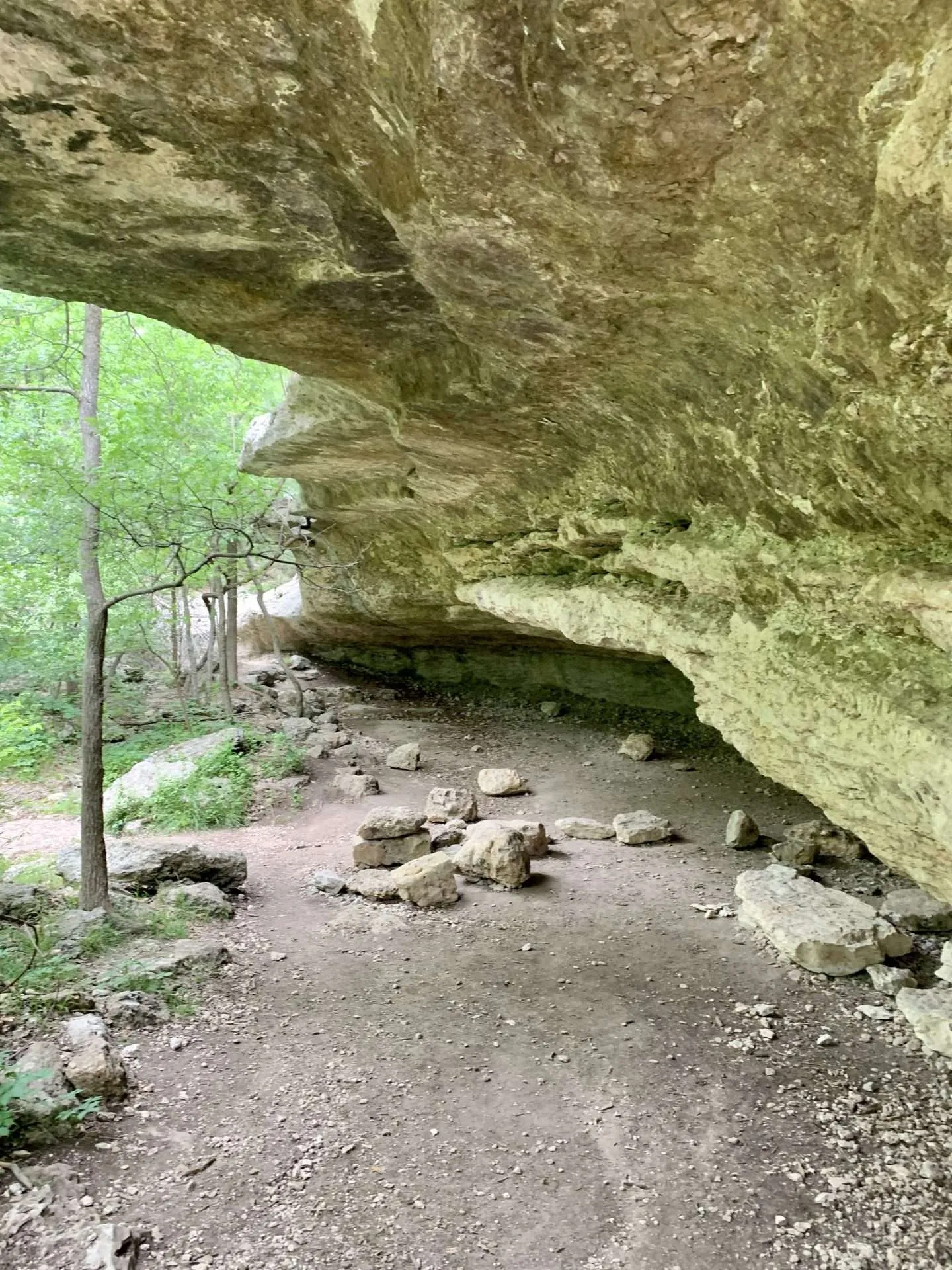 View of the cave at Mother Neff State Park near Waco, TX.