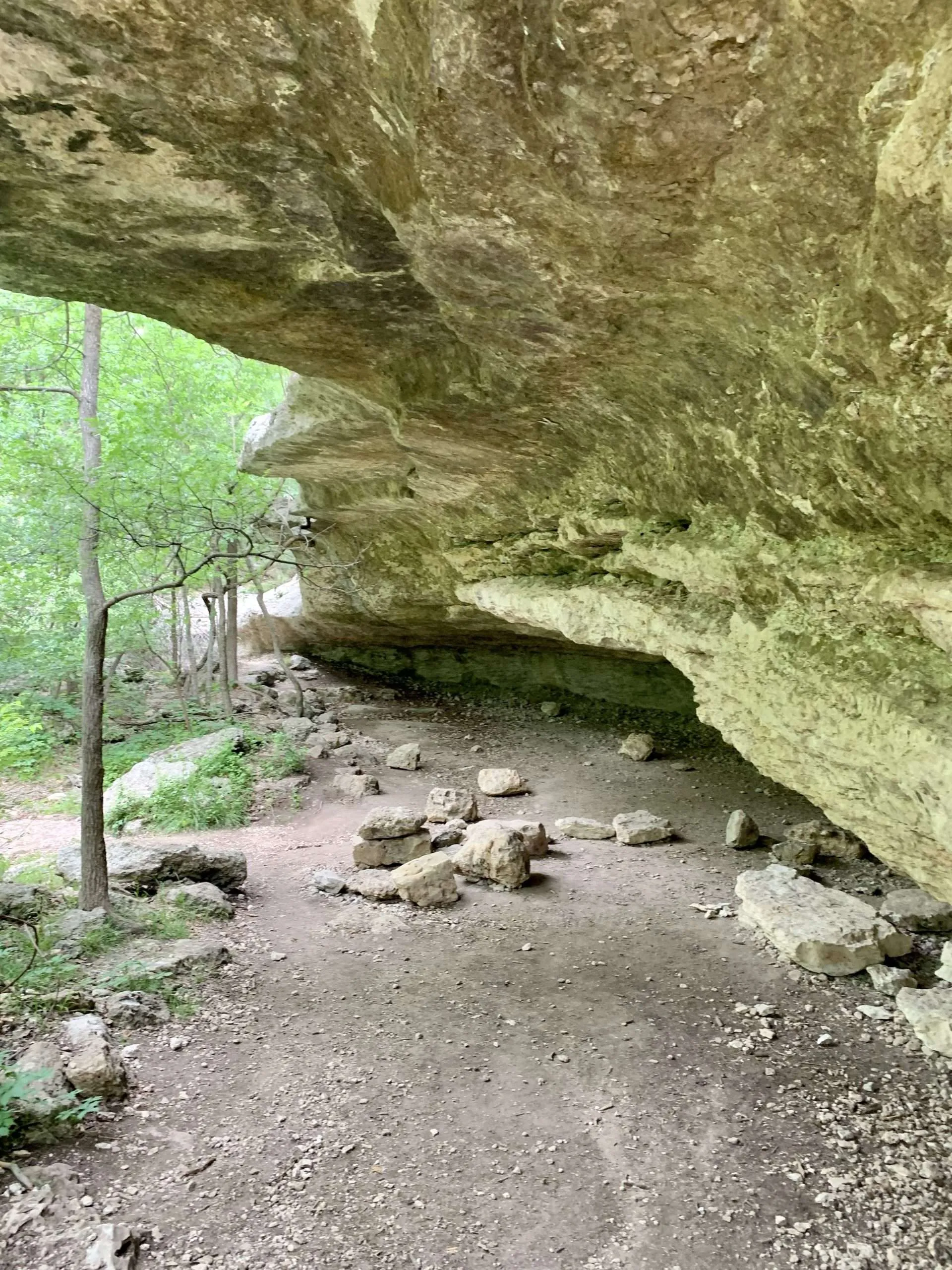 View of the cave at Mother Neff State Park near Waco, TX.