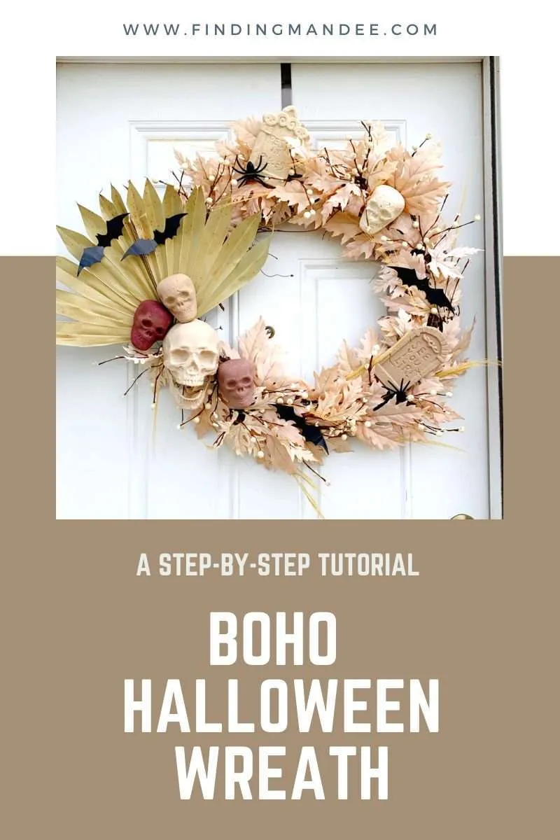 A Step-by-Step Tutorial for a Boho Halloween Wreath | Finding Mandee