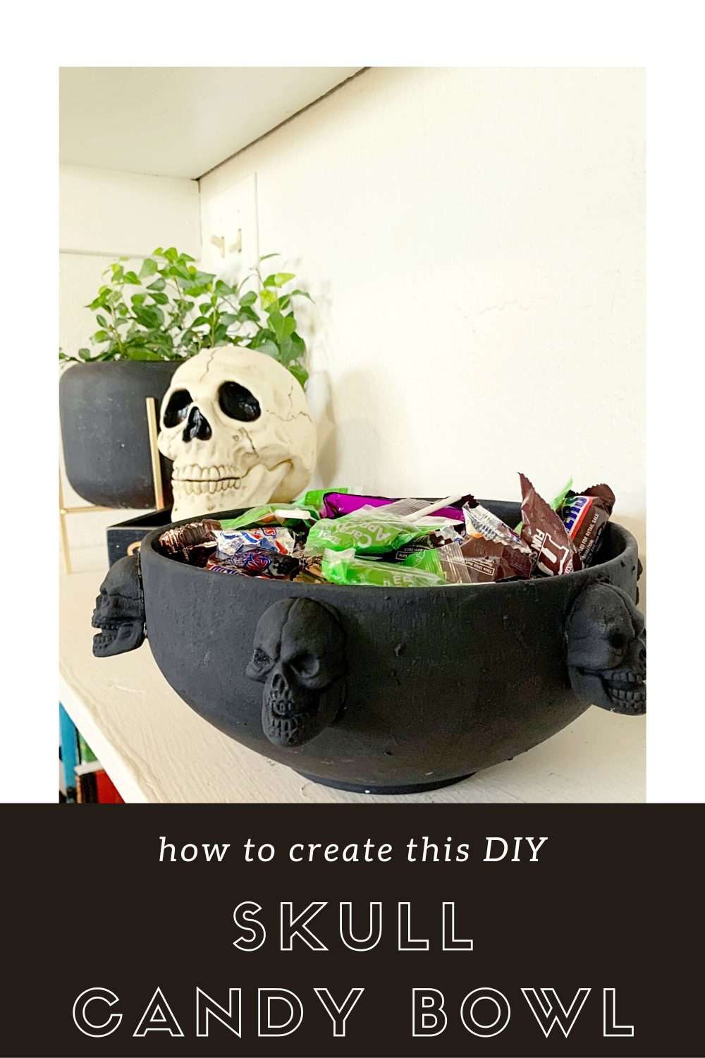 How to Create This DIY Black Terracotta Skull Candy Bowl | Finding Mandee