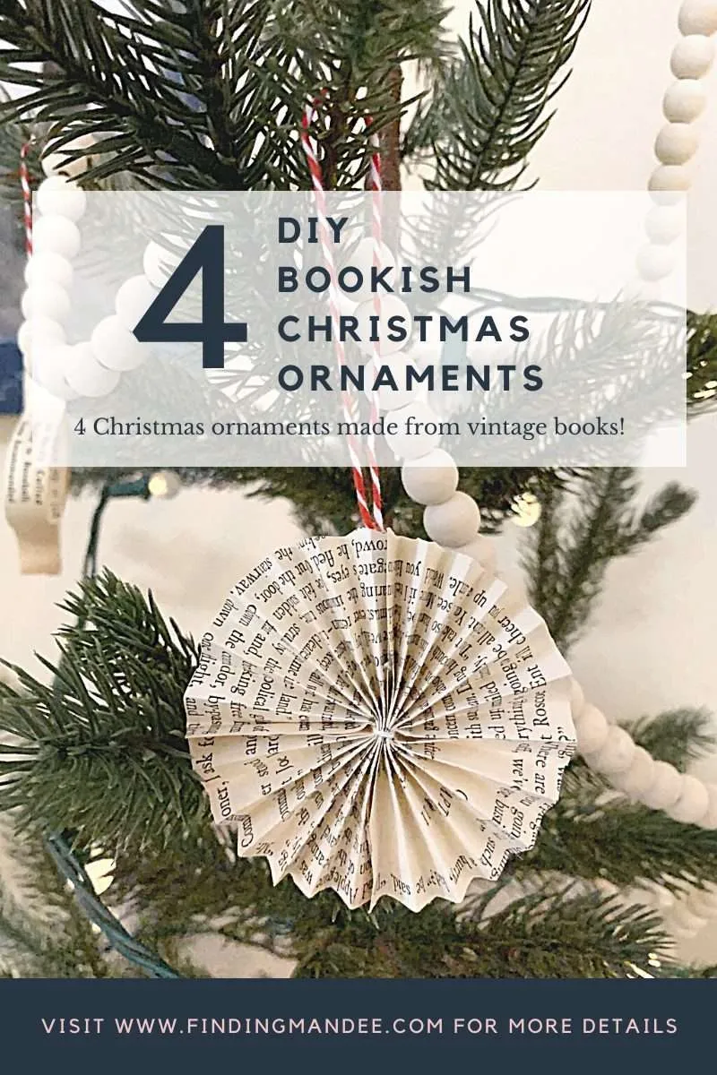 4 DIY Bookish Christmas Ornaments | Finding Mandee