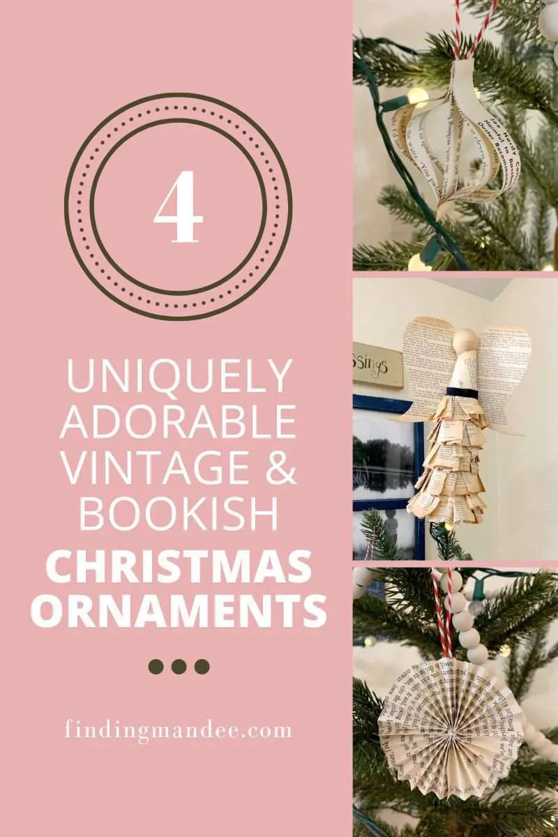 4 DIY Uniquely Adorable Vintage and Bookish Christmas Ornaments | Finding Mandee
