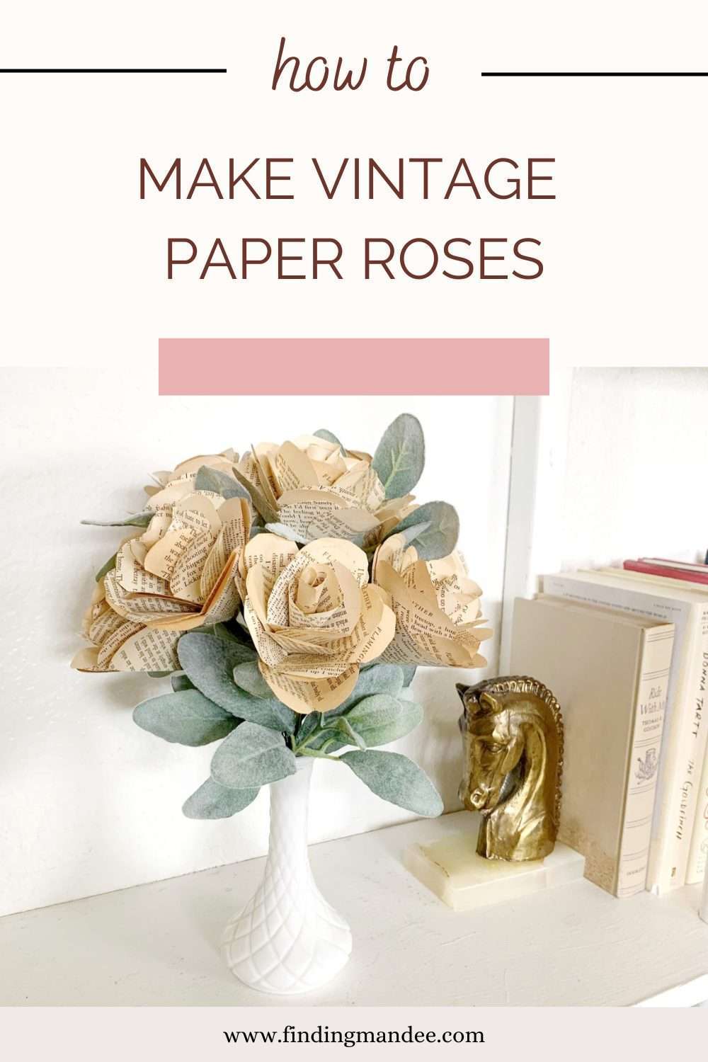 How to Make Vintage Paper Roses out of Old Books | Finding Mandee