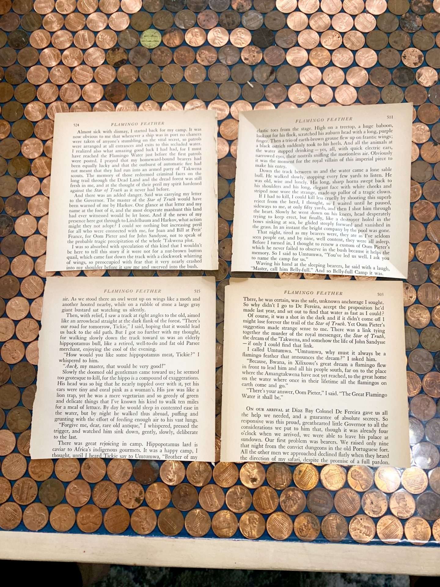Step 1 in making paper roses is to cut your vintage book pages into squares.