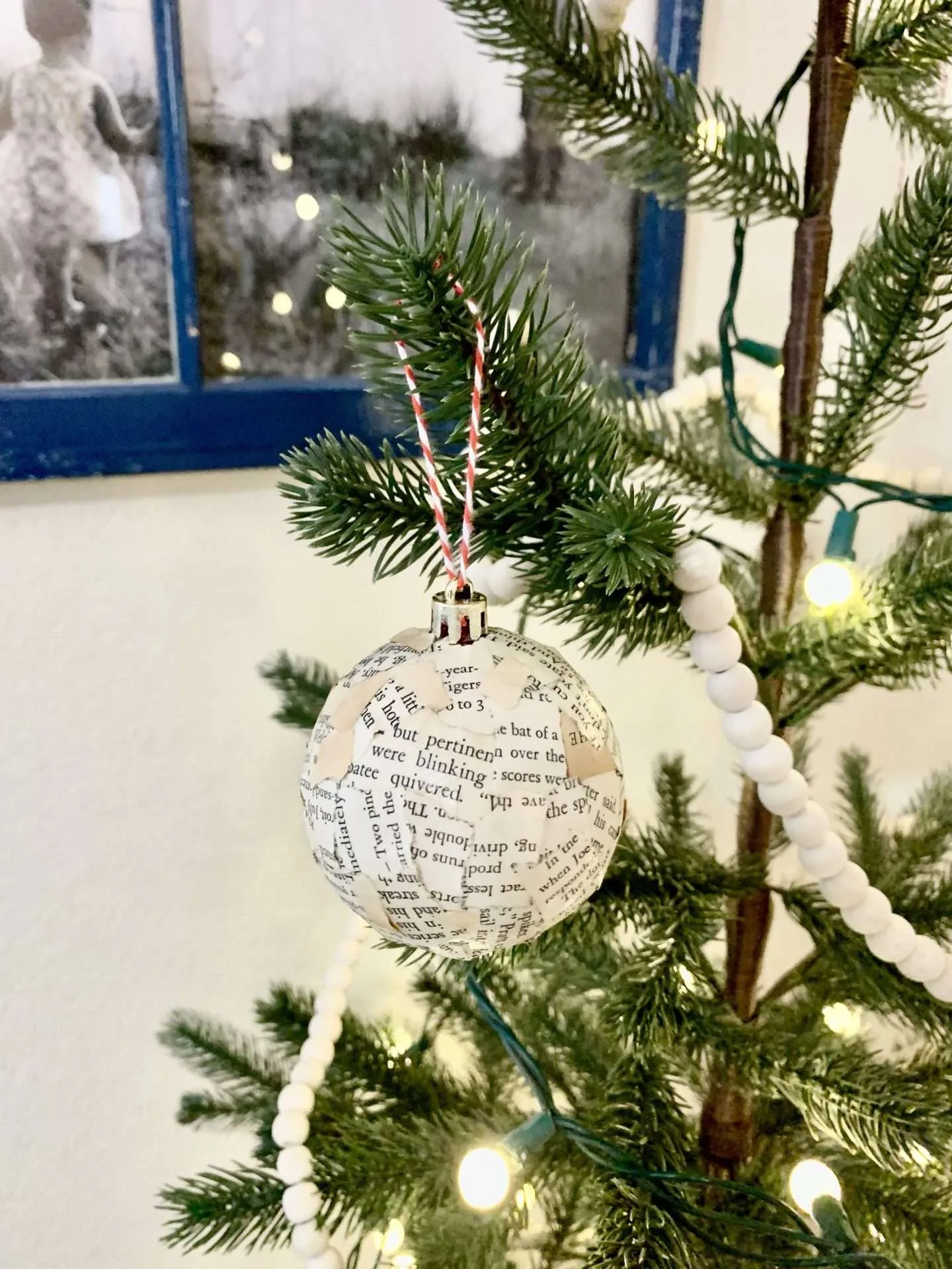 Classic Christmas balls with a vintage paper twist!