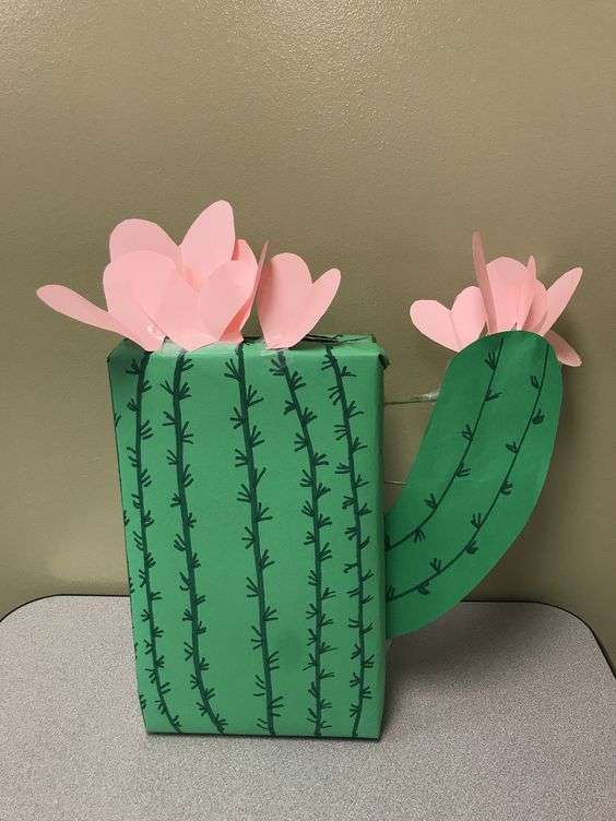 Valentine box ideas for kids: cactus