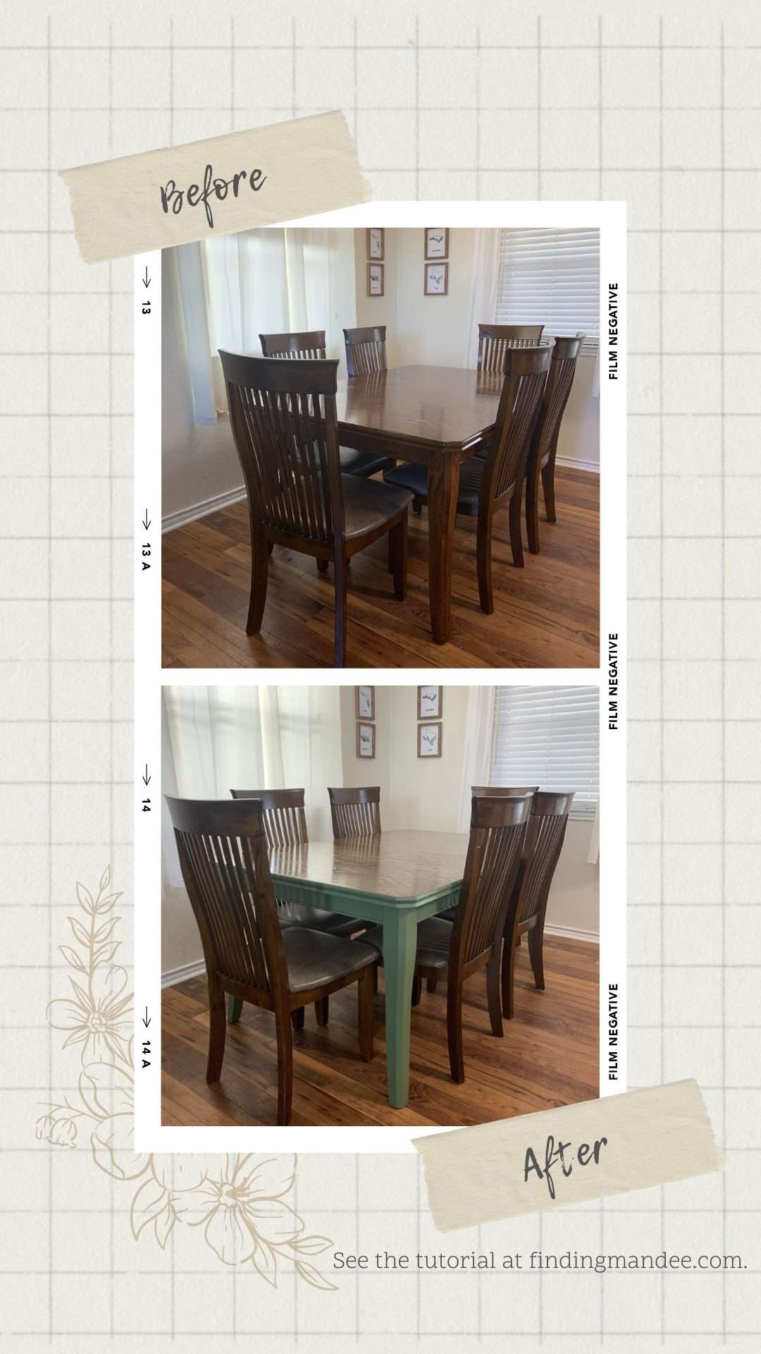 How to Paint a Dining Room Table: Before and After | Finding Mandee