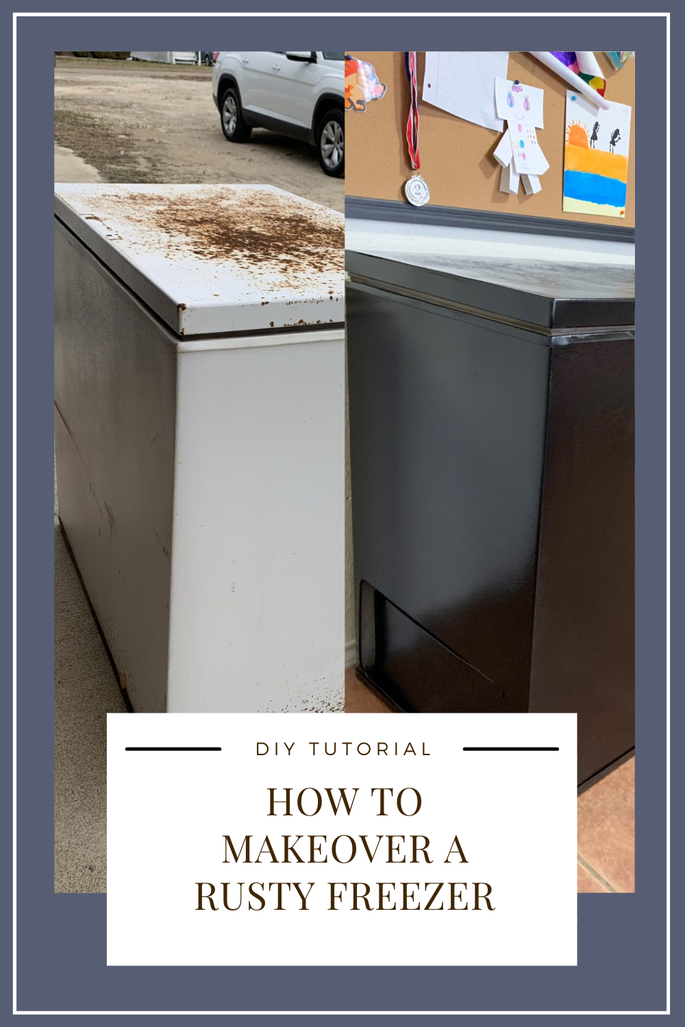 How to Makeover a Rusty Deep Freezer | Finding Mandee