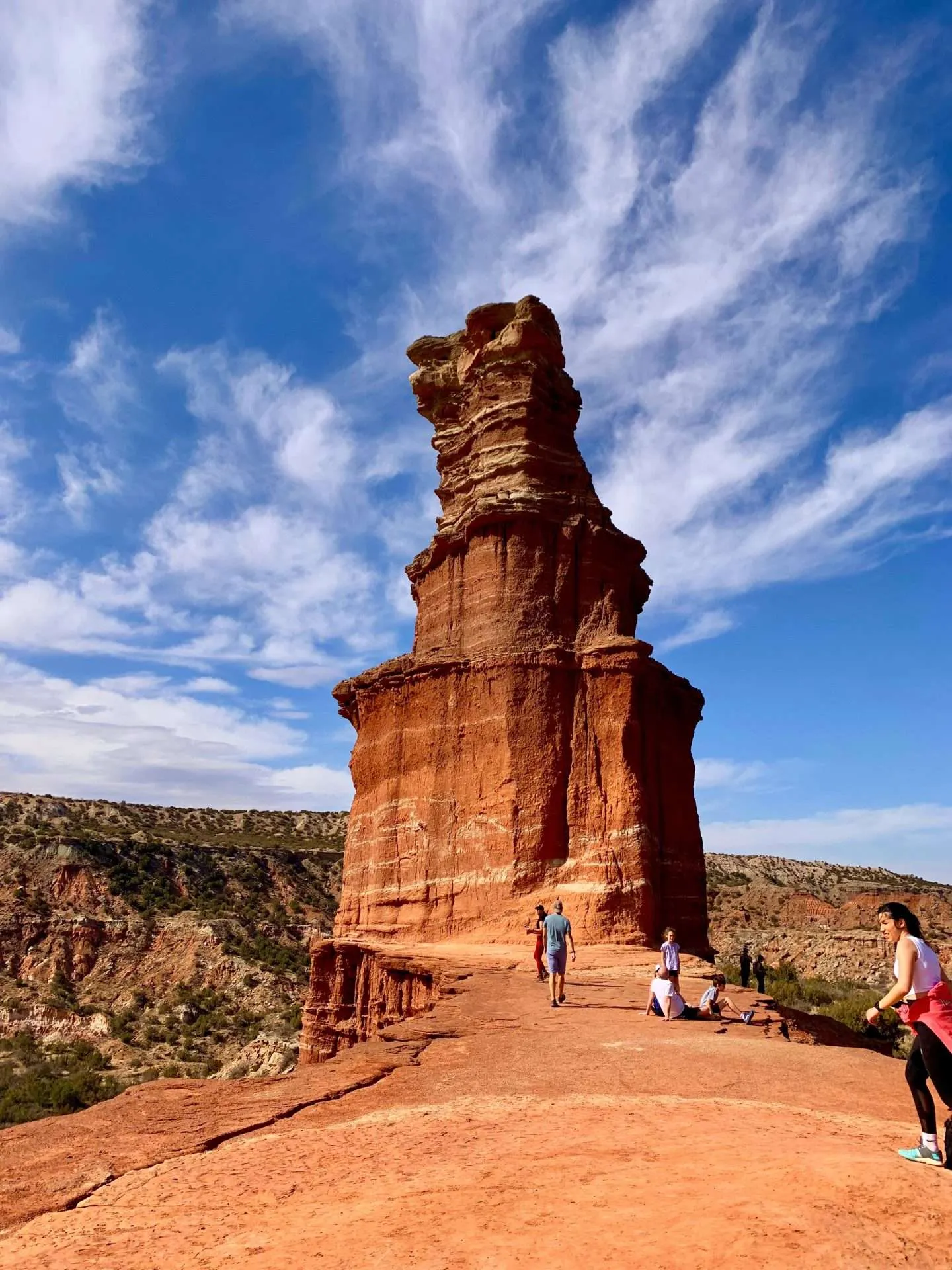 The Lighthouse Formation at Palo Duro Canyon State Park in Texas.