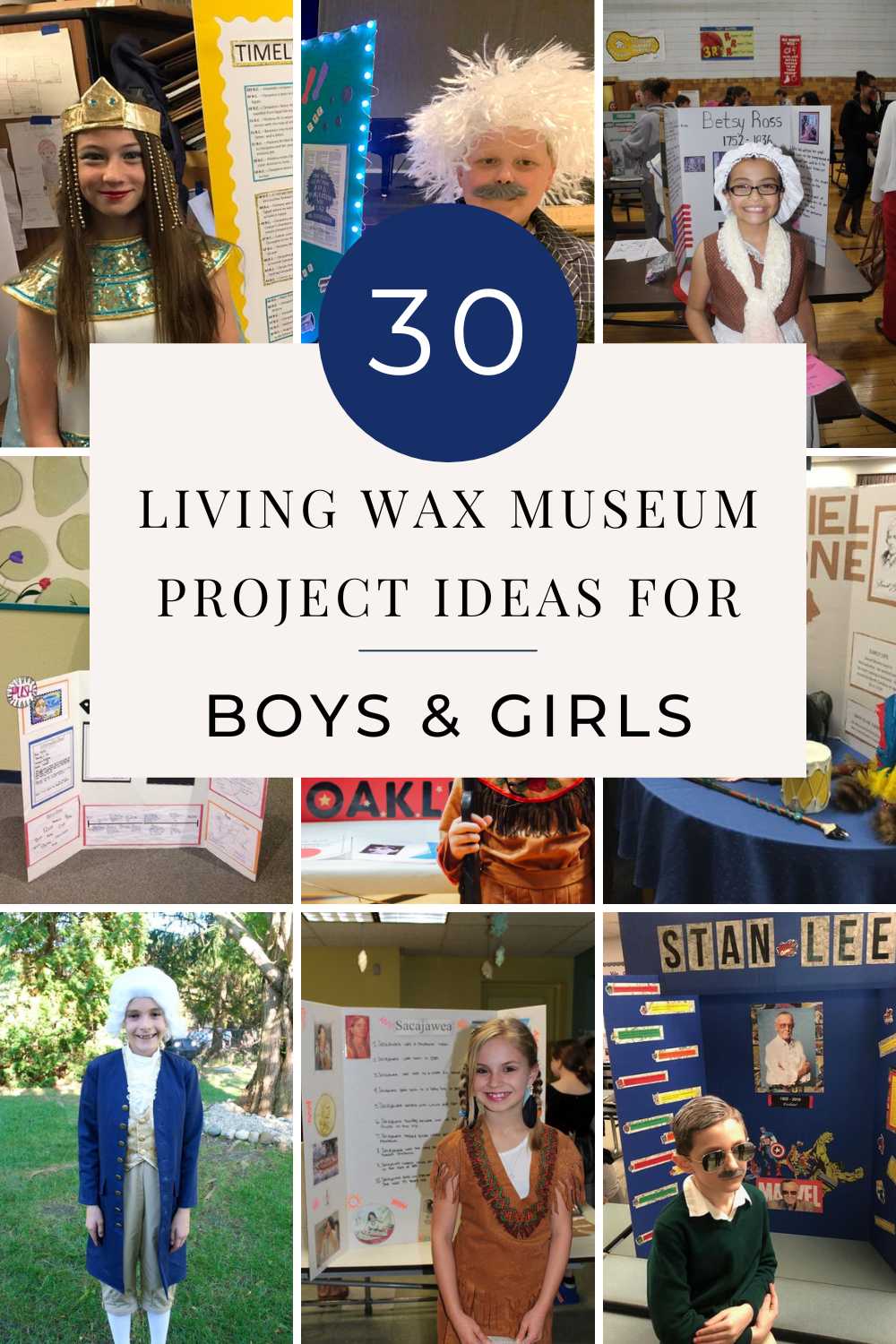 30 Living Wax Museum Project Ideas for Boy and Girls | Finding Mandee