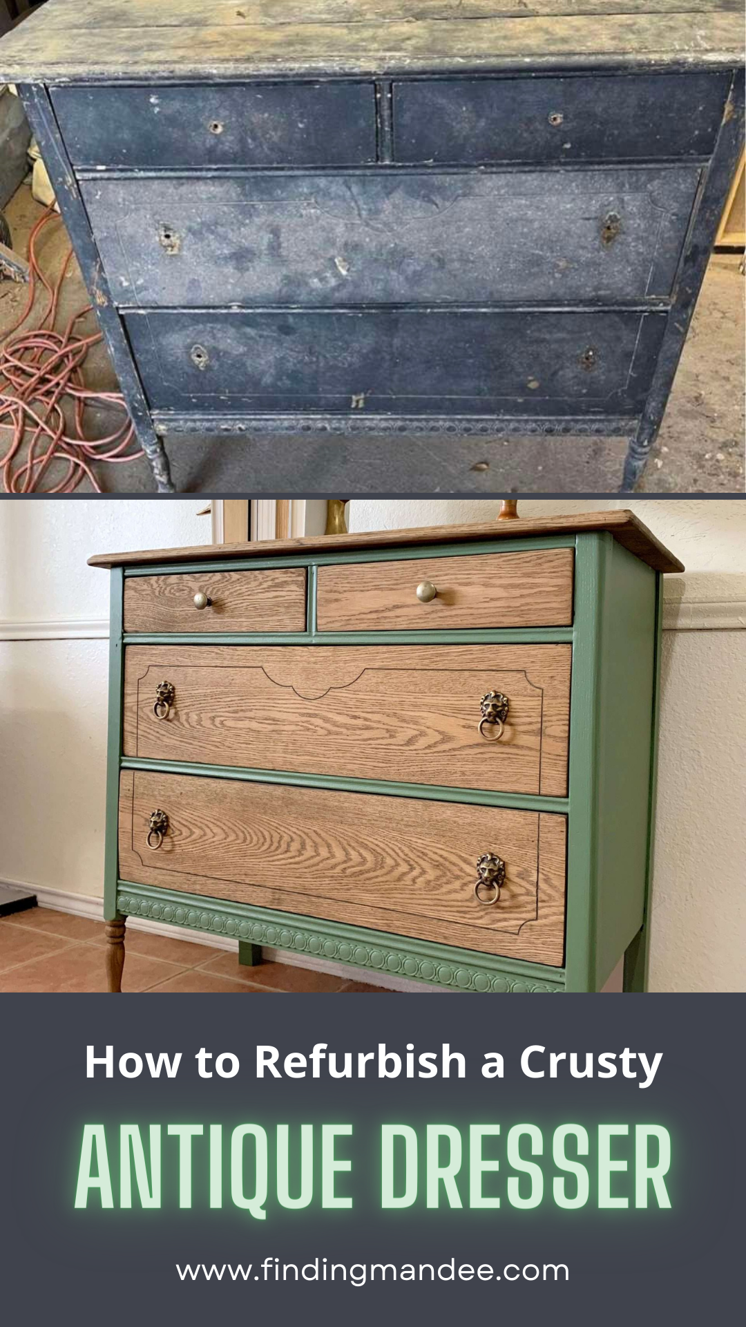 How to Refurbish a Crusty Antique Dresser | Finding Mandee