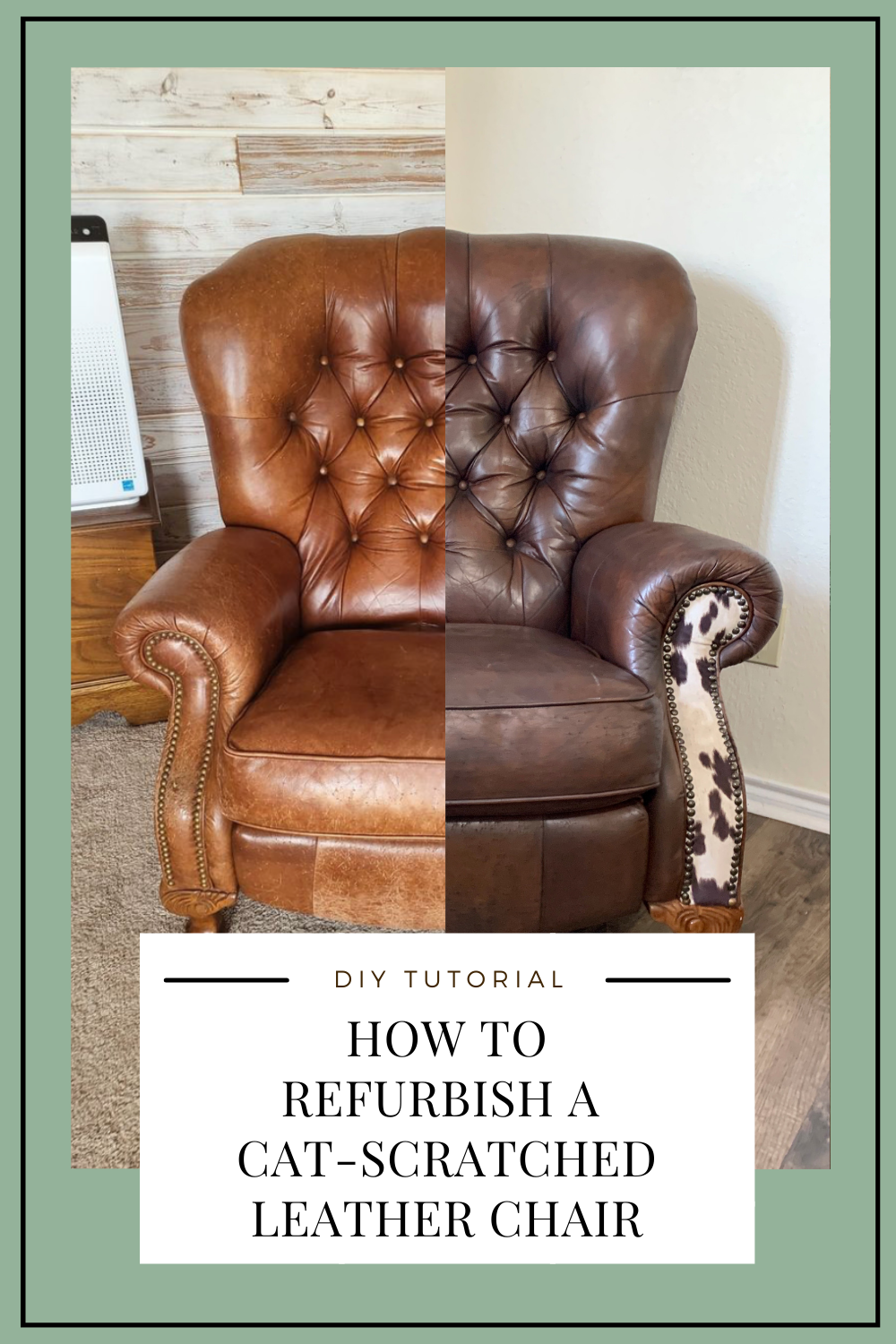 How to Dye a Cat-Scratched Leather Chair | Finding Mandee