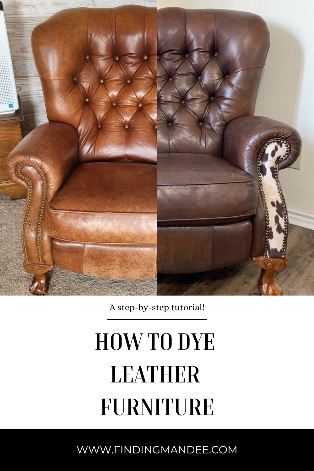 How to Dye Leather Furniture to Make It Look New Again | Finding Mandee