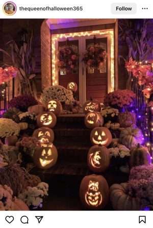 Halloween porch ideas: jack-o-lanterns