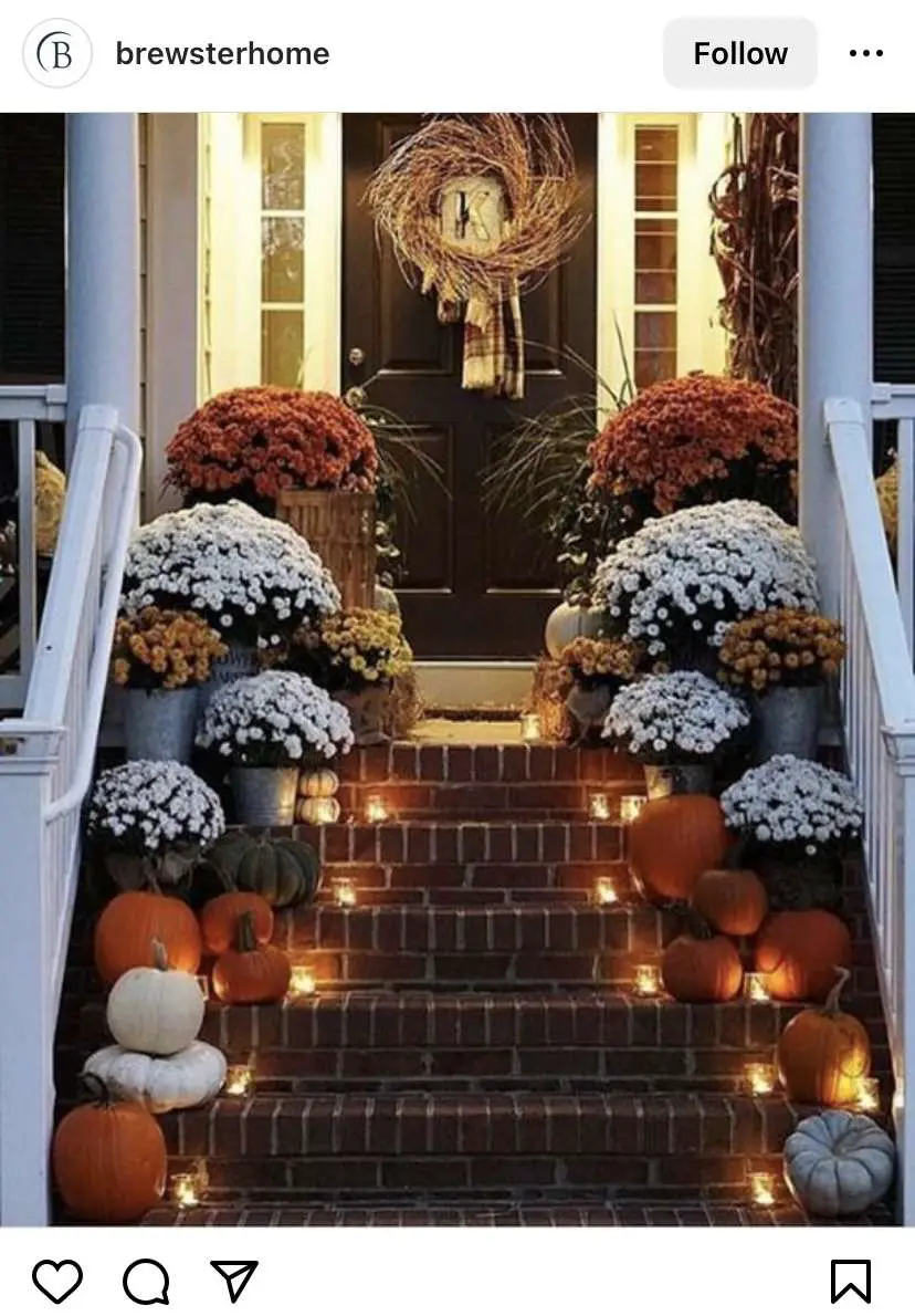 fall porch decorating ideas: candles