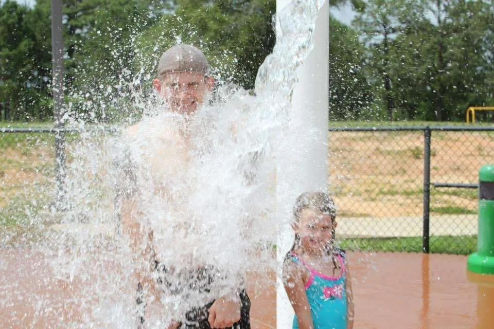 Things to do at Fort Johnson: Play at the splash pad.