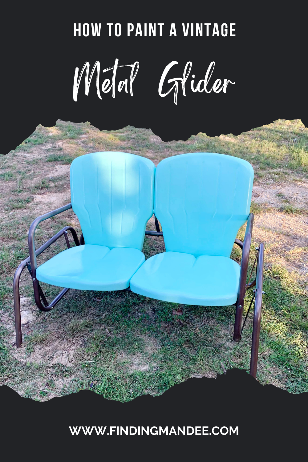 How to Paint a Vintage Metal Glider | Finding Mandee