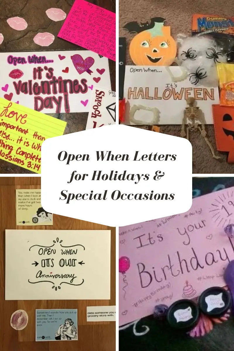 Open When Letters for Holidays and Special Occasions | Finding Mandee