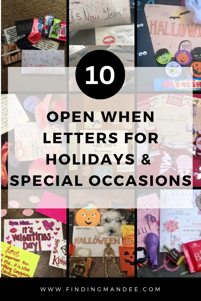 10 Open When Letters for Holidays and Special Occasions | Finding Mandee