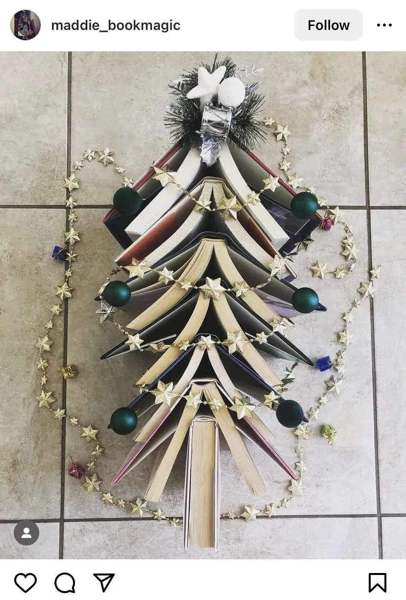 Bookmas Trees for Instagram pictures
