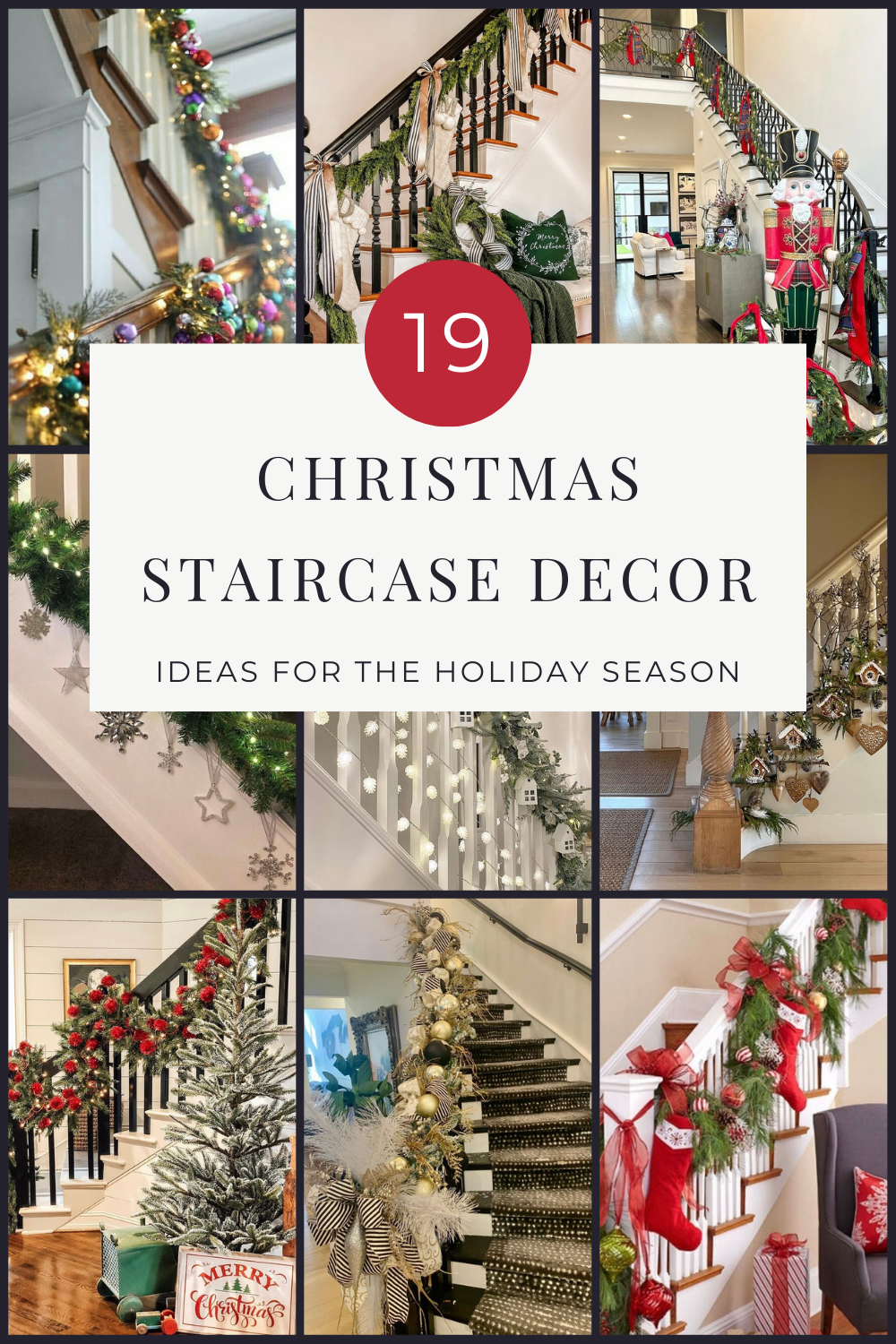 19 Christmas Staircase Decor Ideas for the Holiday Season | Finding Mandee