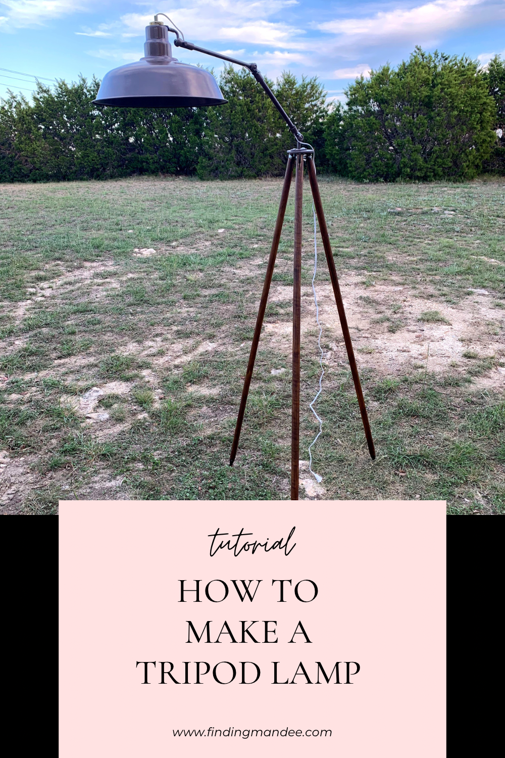 How to Make a Tripod Lamp From an Antique Surveyor's Tripod: A Tutorial | Finding Mandee