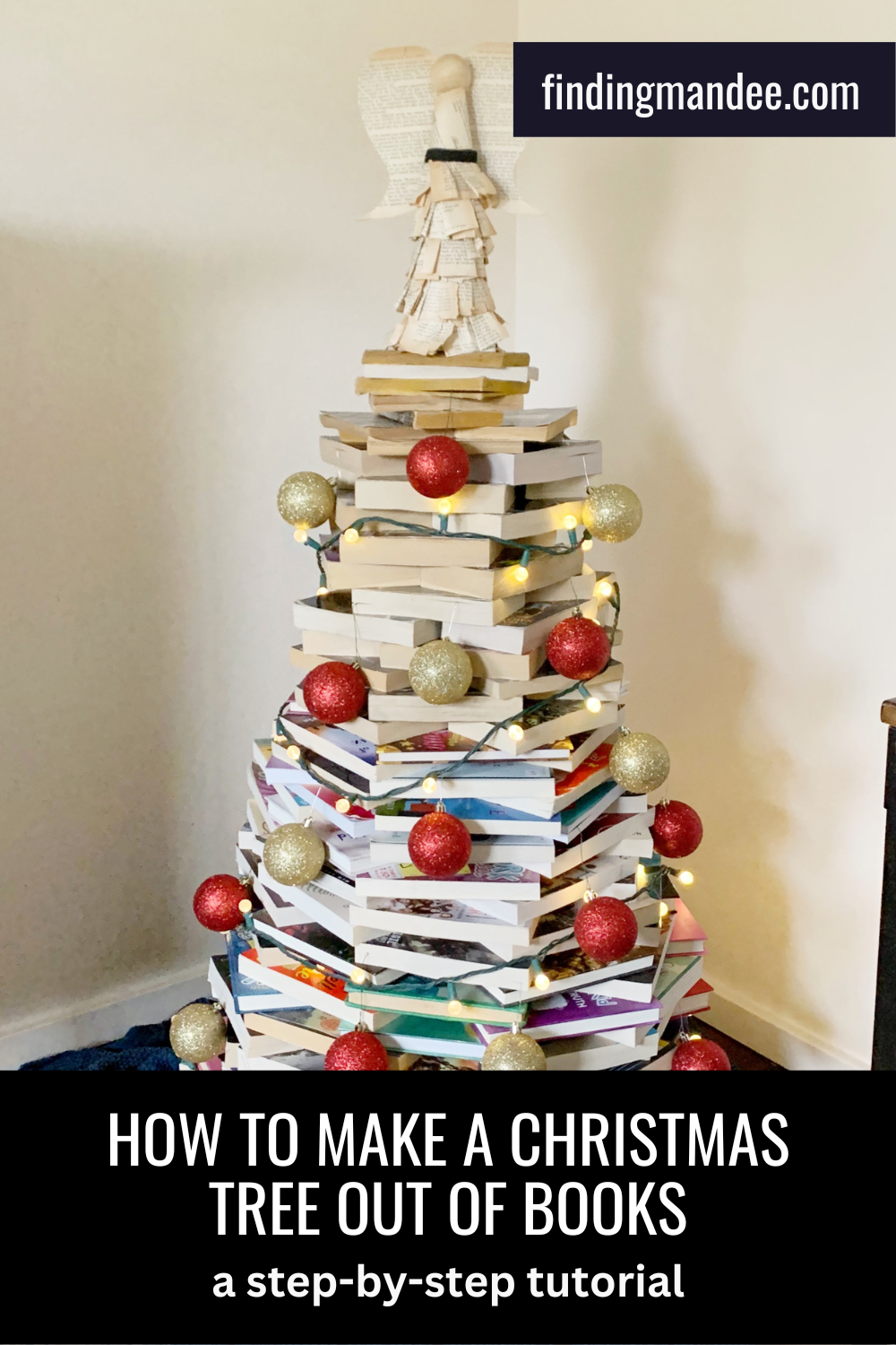 How to Make a Christmas Tree Out of Books | Finding Mandee