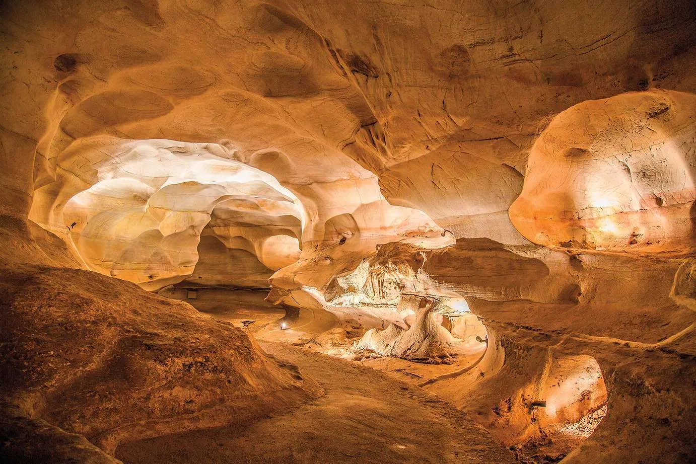 Indoor activities near Fort Cavazos: visit Longhorn Caverns.