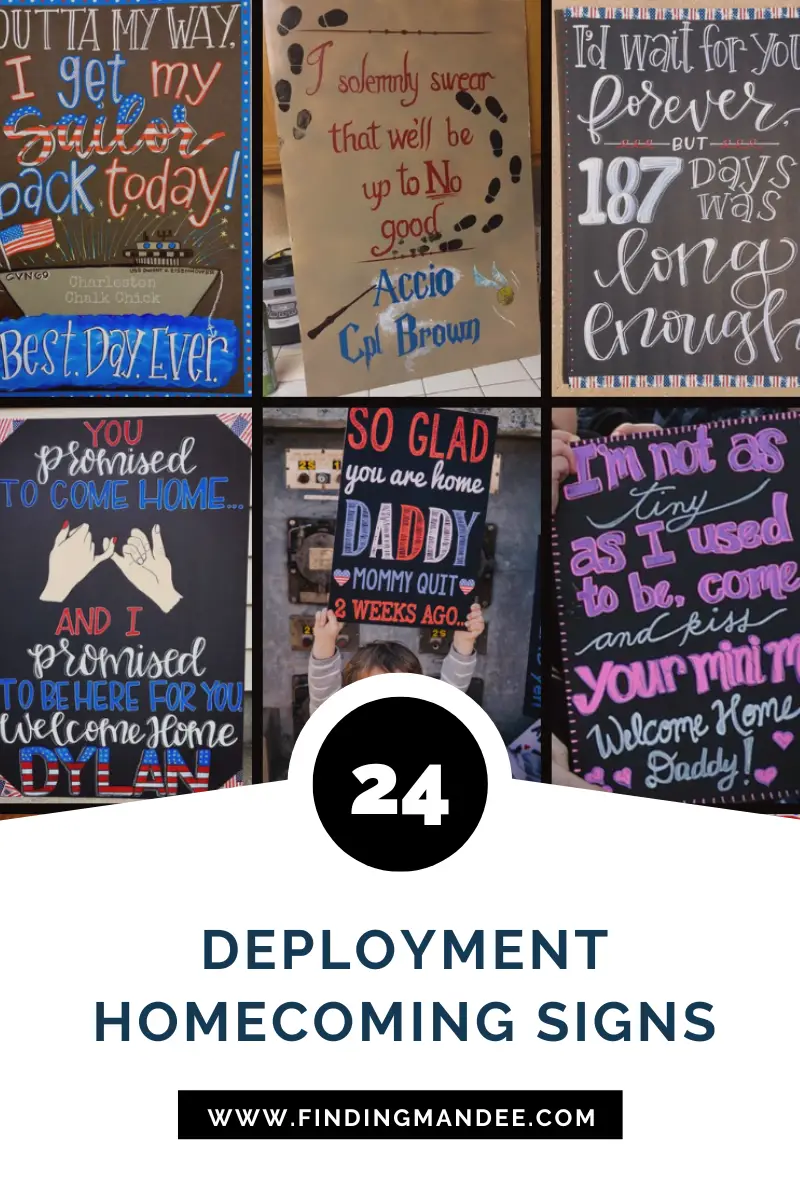 24 Deployment Homecoming Sign Ideas | Finding Mandee