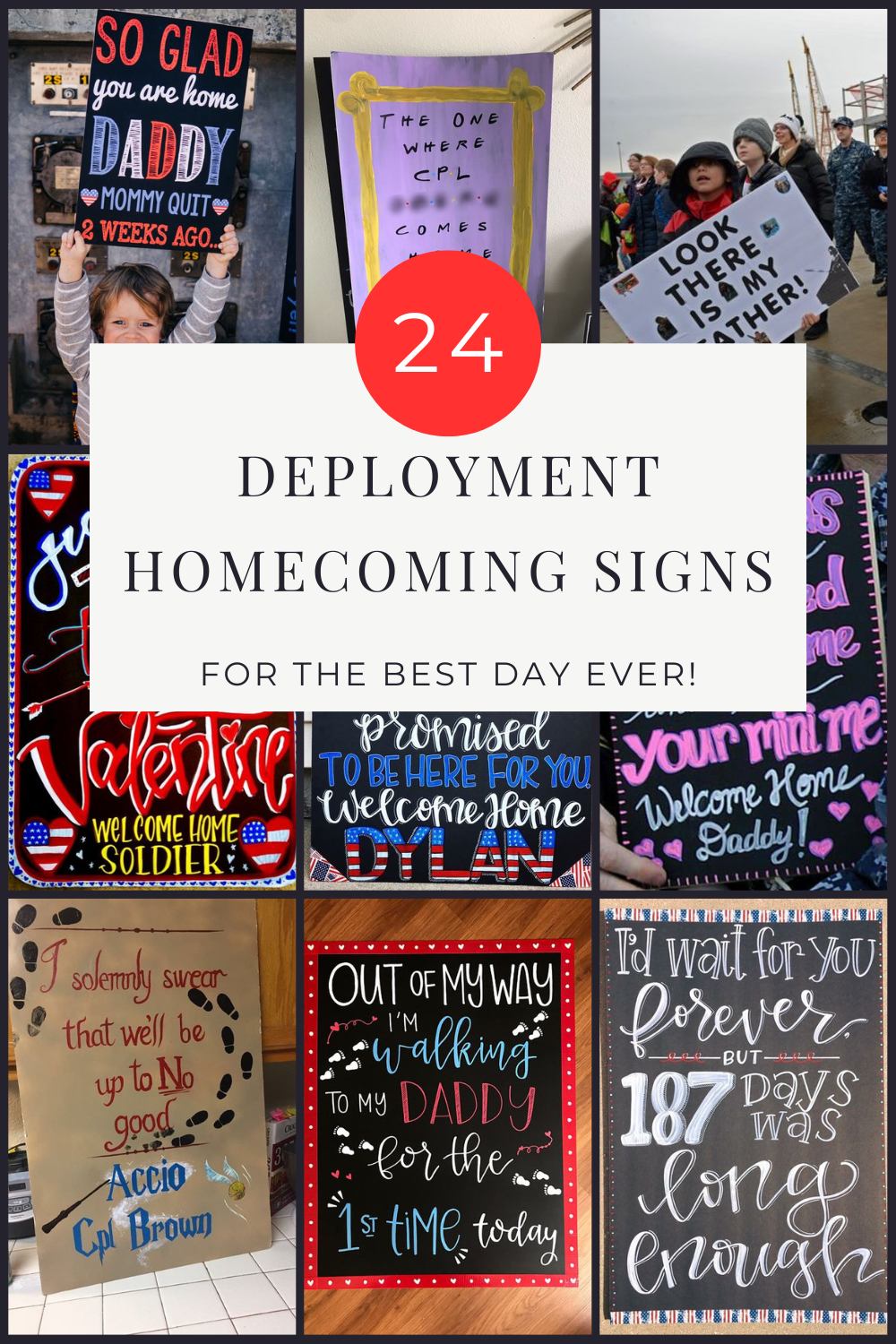 24 Deployment Homecoming Sign Ideas | Finding Mandee