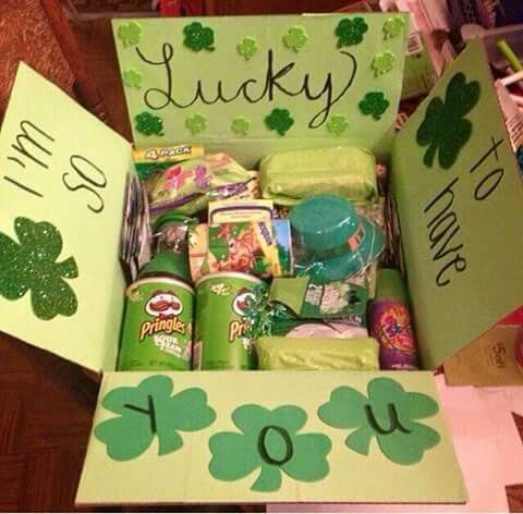 Color themed care package Ideas: green