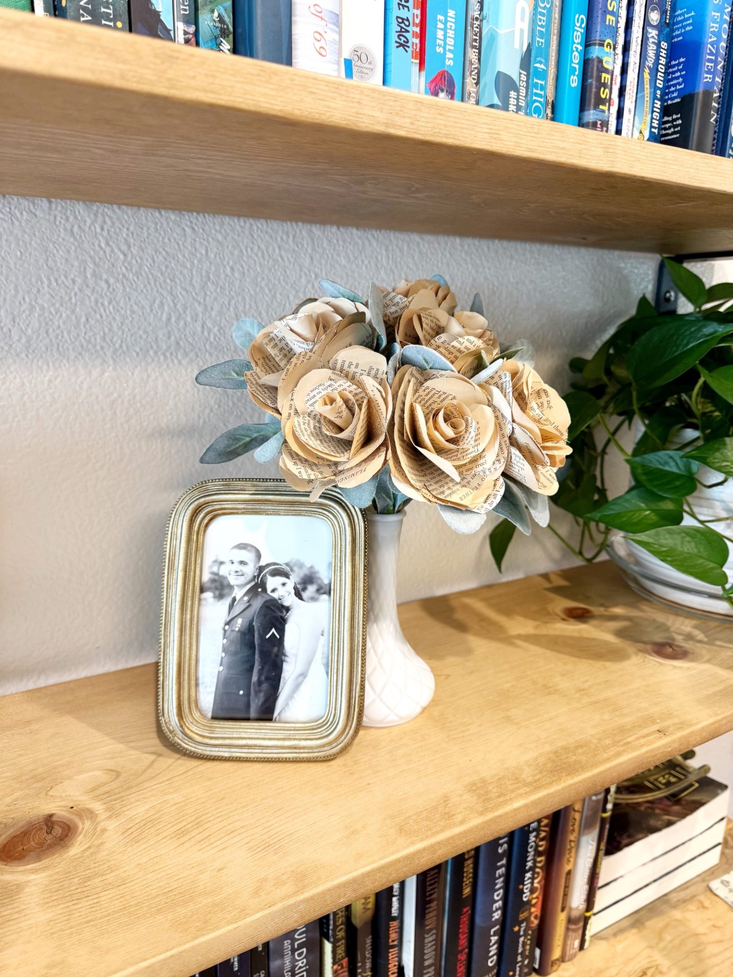 What I Thrifted vs How I Styled It: Paper rose bouquet