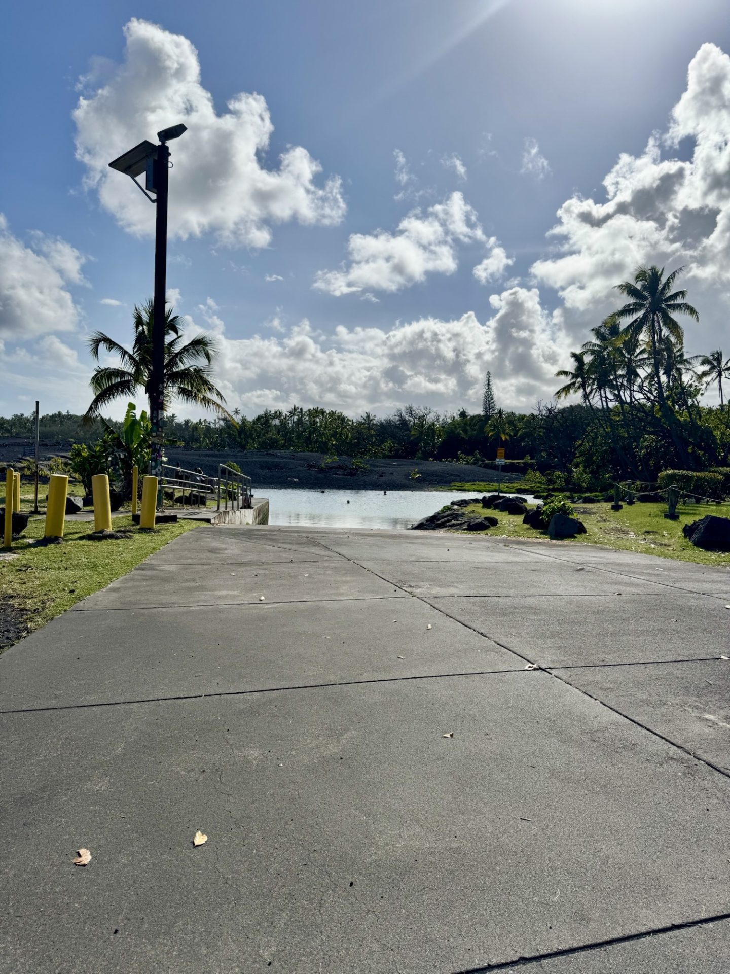 The old boat ramp at Isaac Hale Beach Park.