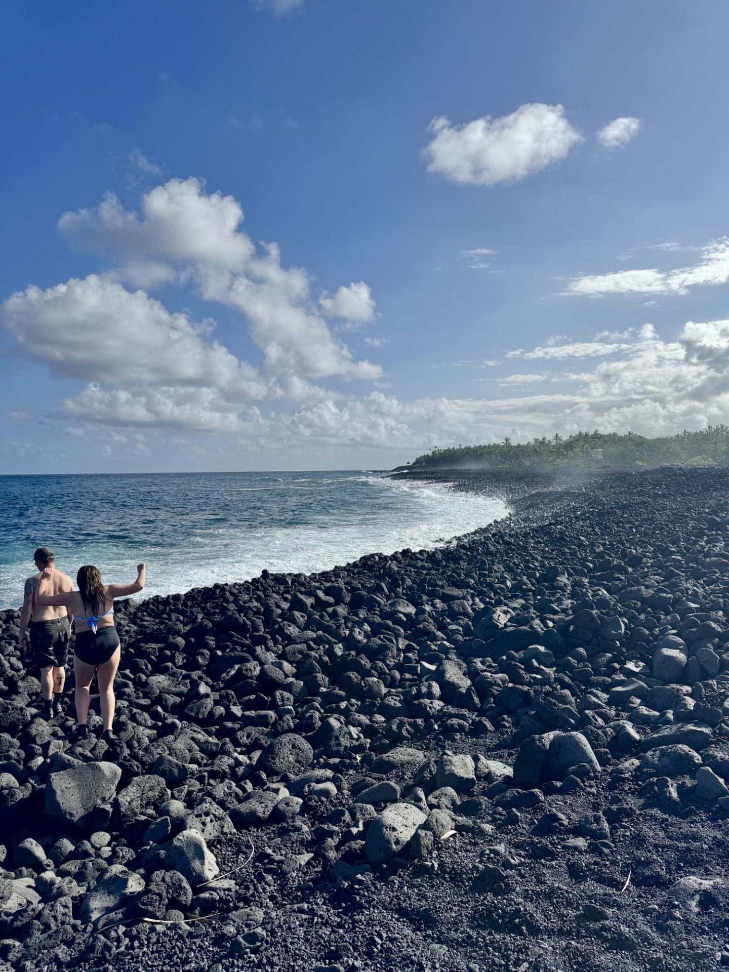 The beach near the Big Island Hot Springs.